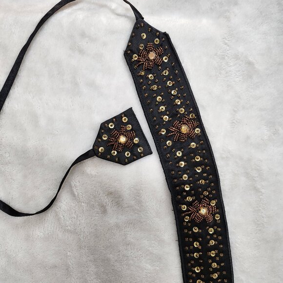 *Price Drop* Fashion Sequin &Bead Tie Belt - Picture 3 of 3